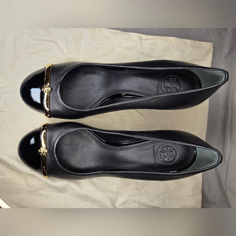 NWOT Tory Burch Pacey Cap-toe Wedges - Picture 5 of 6